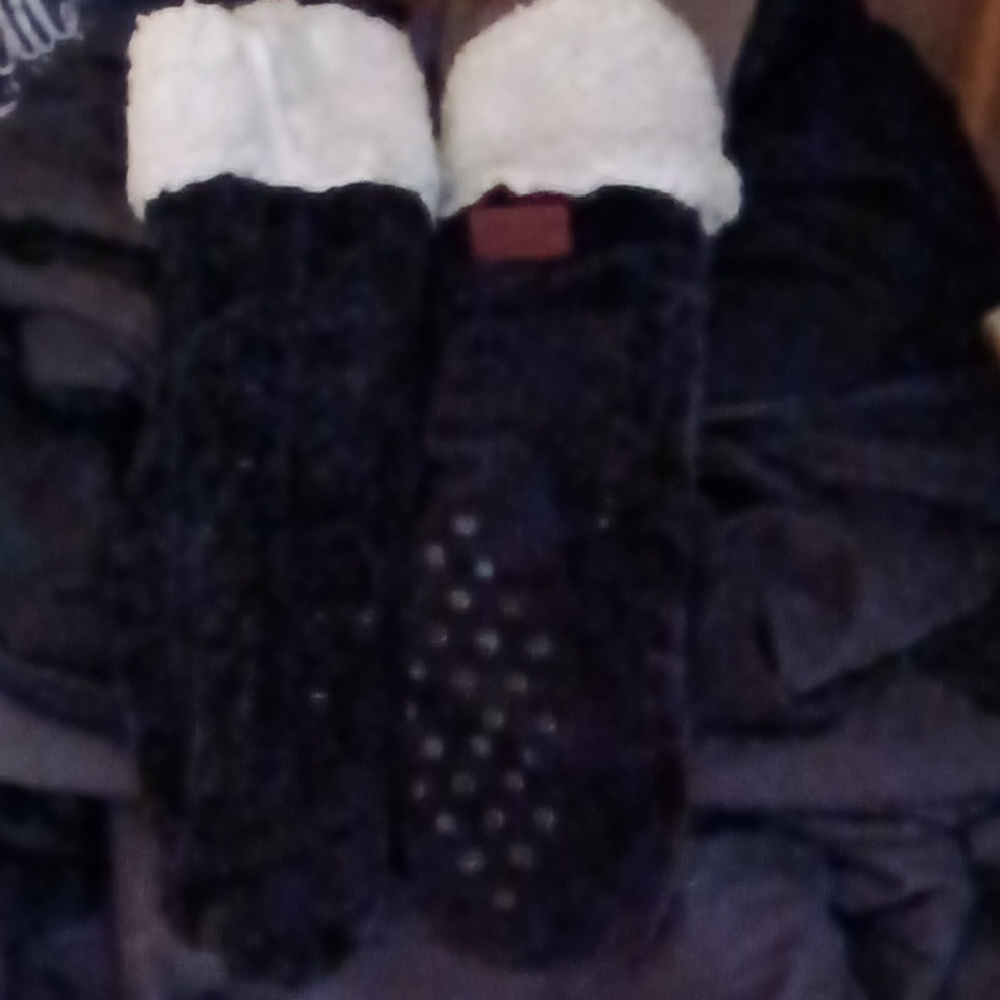 Cozy Black and White Women's Slipper Socks